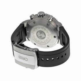 Oris Aquis Depth Gauge Chronograph Black Dial Black Rubber Men's Watch 774-7708-4154SET