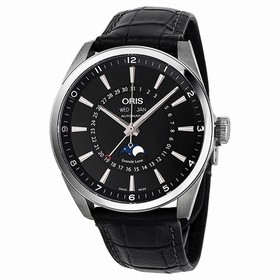 Oris Artelier Complication Black Dial Automatic Black Leather Men's Watch 01 915 7643 4054 07 5 21 81FC