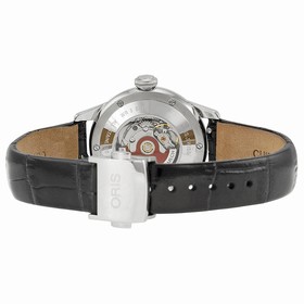 Oris Artelier Date Black Dial Black Leather Ladies Watch 01 561 7687 4094-07 5 14 60FC