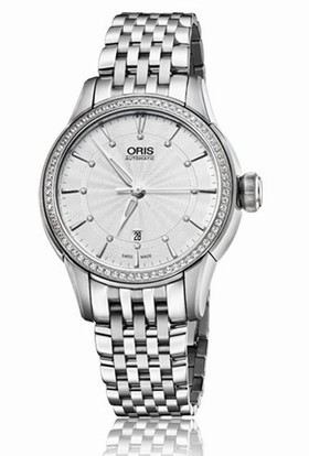 Oris Artelier Date Silver Dial Stainless Steel Ladies Watch 01 561 7687 4951-07 8 14 77