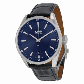 Oris Artix Blue Dial Blue Leather Strap Sainless Steel Case Men's Watch 733-7713-4035LS