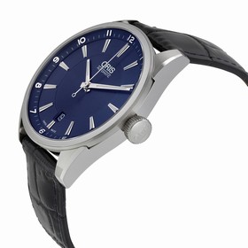 Oris Artix Blue Dial Blue Leather Strap Sainless Steel Case Men's Watch 733-7713-4035LS