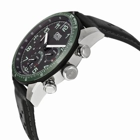 Oris Artix Calobra Chronograph Automatic Black Dial Black Leather Men's Watch 676-7661-4494SET