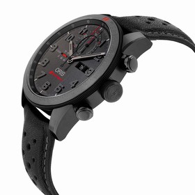 Oris Artix GT Audi Sport Chronograph Black Dial Black Leather Watch 778-7661-7784SET