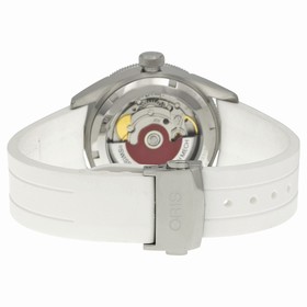 Oris Artix GTDate Diamonds White Dial White Rubber Ladies Watch 733-7671-4191RS