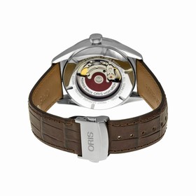 Oris Artix Pointer Day Automatic Silver Dial Brown Leather Men's Watch 755-7691-4051LS