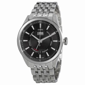 Oris Artix Pointer Moon Automatic Silver Dial Brown Leather Men's Watch 755-7691-4054MB