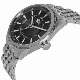 Oris Artix Pointer Moon Automatic Silver Dial Brown Leather Men's Watch 755-7691-4054MB