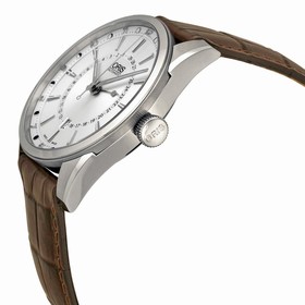 Oris Artix Pointer Moon Silver Dial Brown Leather Men's Watch 76176914051LS