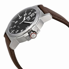 Oris BC 3 Black Dial Brown Leather Men's Watch 735-7641-4164LS