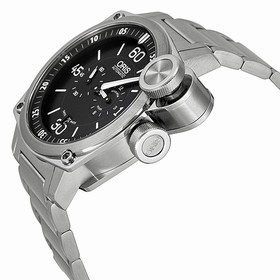 Oris BC4 Der Meisterflieger Automatic Black Dial Steel Men's Watch 749-7632-4194MB