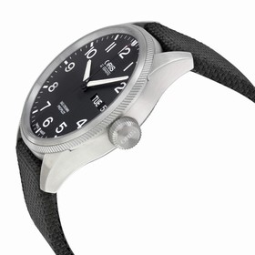 Oris Big Crown Automatic Black Dial Black Textile Men's Watch 752-7698-4164TS
