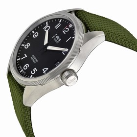 Oris Big Crown Black Dial Automatic Green Textile Strap Men's Watch 751-7697-4164GRFS