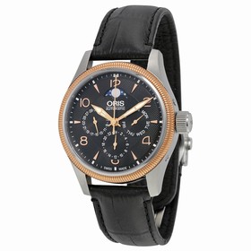 Oris Big Crown Complication Black Dial Black Leather Men's Watch 01 582 7678 4364-07 5 20 76FC
