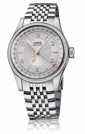 Oris Big Crown Original Pointer Date Silver Guilloche Dial Stainless Steel Men's Watch 01 754 7696 4061-07 8 20 30
