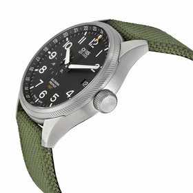 Oris Big Crown Pro Pilot Automatic Black Dial Olive Green Textile Men's Watch 748-7710-4164GRFS