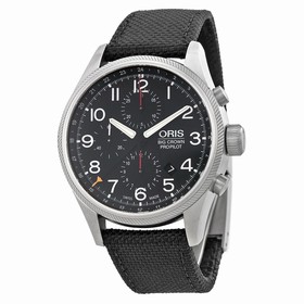 Oris Big Crown Pro Pilot Chronograph Black Dial Black Fabric Men's Watch 677-7699-4164FS