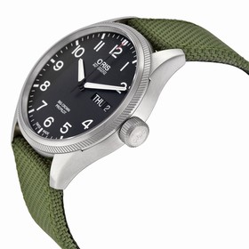 Oris Big Crown ProPilot Black Dial Green Textile Men's 45mm Watch 752-7698-4164GRFS