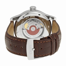 Oris Classic Date Silver Dial Brown Leather Men's Watch 733-7594-4331LS