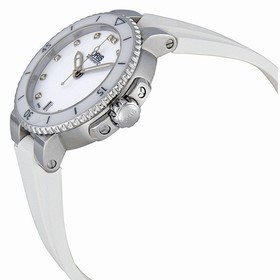 Oris Divers Date White Dial Automatic Rubber Ladies Watch 01 733 7652 4191 07