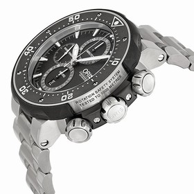 Oris ProDiver Chronograph Black Dial Titanium Men's Watch 01 774 7683 7154-Set