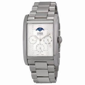 Oris Rectangular Complication Automatic Silver Dial Stainless Steel Men's Watch 582-7694-4061MB