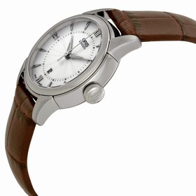 Oris Silver Dial Brown Leather Ladies Watch 561-7687-4071LS