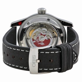 Oris Swiss Hunter Team Black Dial Black Leather Men's Watch 733-7649-4063LS
