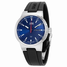 Oris Williams F1 Day Date Blue Dial Black Rubber Men's Watch 735-7716-4155RS
