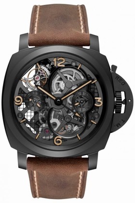 Panerai Lo Scienziato Luminor 1950 Tourbillon GMT Skeletal Men's Watch PAM00528