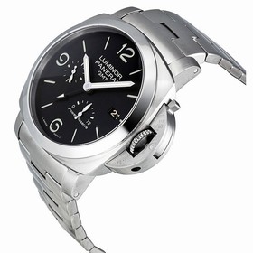 Panerai Luminor 1950 3 Days Black Dial GMT Automatic Stainless Steel Men's Watch PAM00347