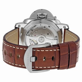 Panerai Luminor 1950 Automatic White Dial Brown Leather Men's Watch PAM00523