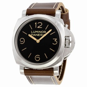 Panerai Luminor 1950 Black Dial Leather Men's Watch PAM00372