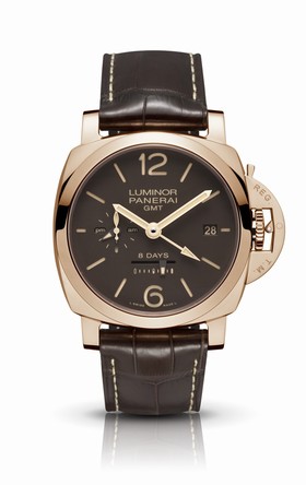 Panerai Luminor 1950 Brown Dial 18k Rose Gold Men's Watch PAM00576