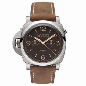 Panerai Luminor 1950 Chrono Left-handed 8 Day Brown Dial Men's Watch PAM00579
