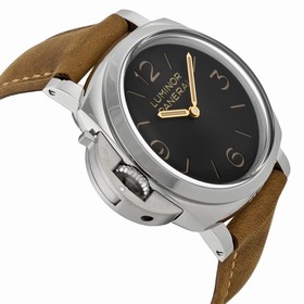 Panerai Luminor 1950 Left-handed 3 Days Acciaio Black Dial Men's Watch PAM00557