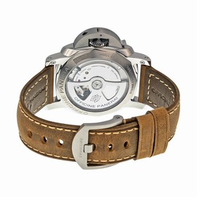 Panerai Luminor 1950 Power Reserve Automatic Black Dial Brown Leather Men's Watch PAM00537