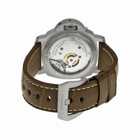 Panerai Luminor Base 8 Days Acciaio Mechanical Brown Dial Men's Watch PAM00562