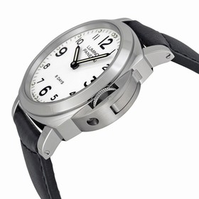 Panerai Luminor Base 8 Days Acciaio Mechanical White Dial Men's Watch PAM00561