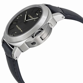 Panerai Luminor Base Black Dial and Leather Strap Automatic Men's Watch 00112