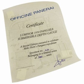 Panerai Luminor Pangea Submersible Depth Gauge Watch PAM00307