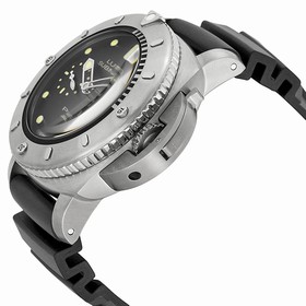 Panerai Luminor Submersible 1950 Black Dial Black Rubber Men's Watch PAM00364