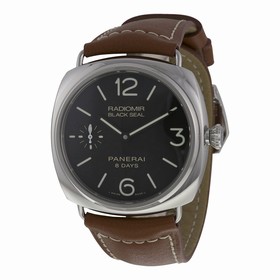 Panerai Radiomir Black Dial Brown Leather Men's Watch PAM00609