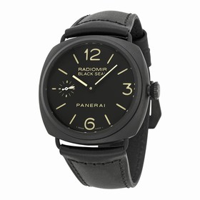 Panerai Radiomir Black Seal Black Dial Black Leather Men's Watch PAM00292