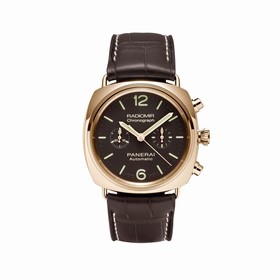 Panerai Radiomir Chronograph Brown Dial 18kt Pink Gold Men's Watch PAM00377