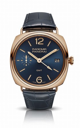 Panerai Radiomir GMT Oro Rosso Blue Dial Men's Watch PAM00598