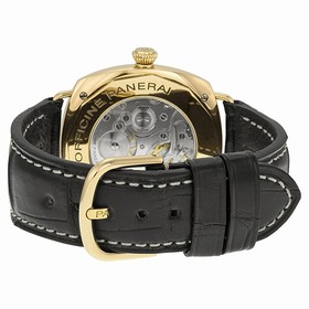 Panerai Radiomir Oro Rosa Black Dial 18kt Rose Gold Black Leather Men's Watch PAM00378