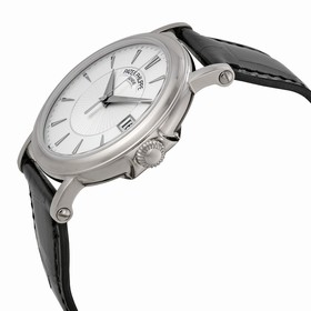 Patek Philippe Calatrava Automatic White Dial Black Leather Men's Watch 5153G-010