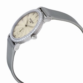 Patek Philippe Calatrava Cream Guilloche Dial 18K White Gold Diamond Ladies Watch 7120G-001