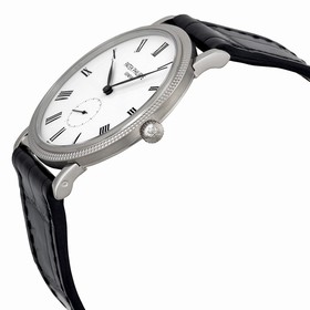 Patek Philippe Calatrava White Dial 18 kt White Gold Men's Watch 5119G